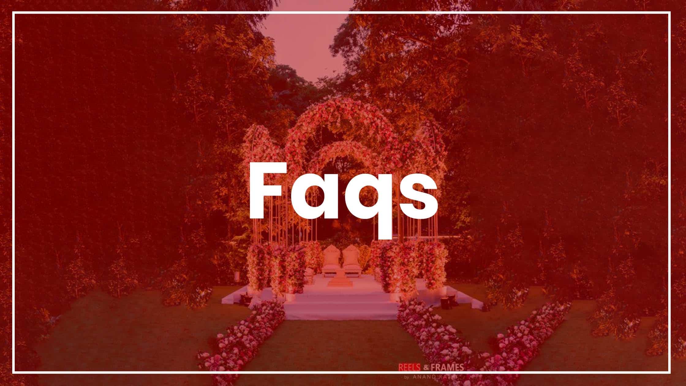 faqs for Planning your destination wedding menu